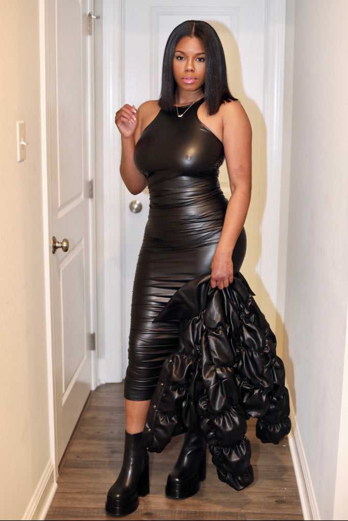 Hot Girl | Faux Leather Dress