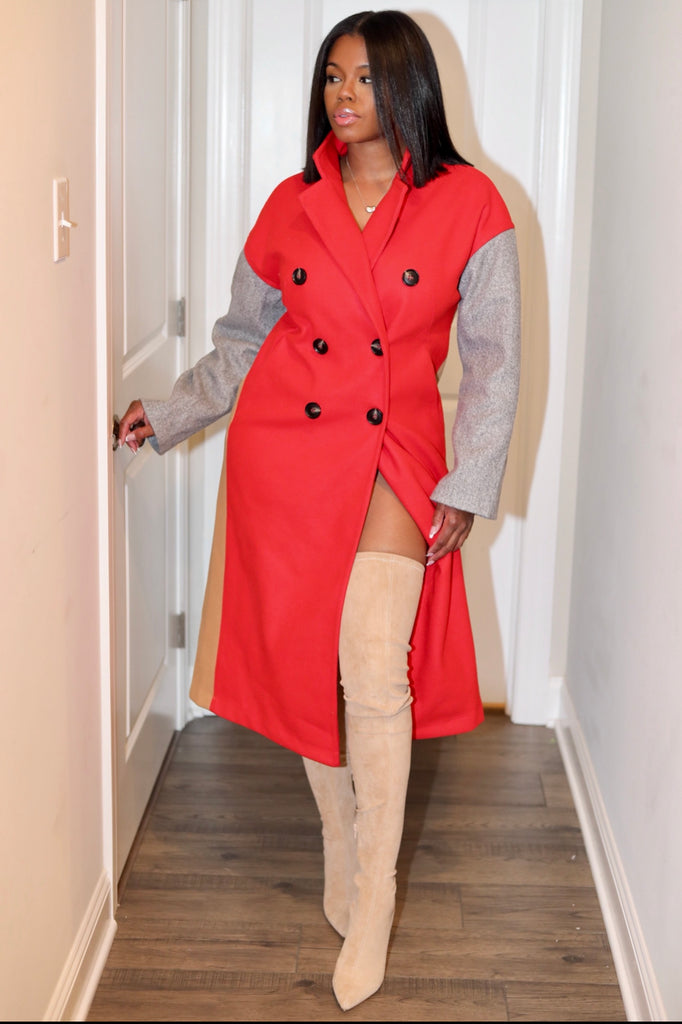 Trifecta | Colorblock Trench